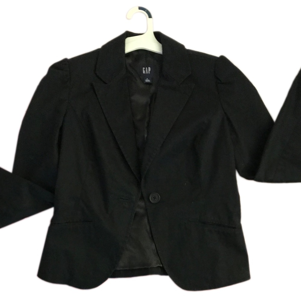 Gap Black Cotton Blazer